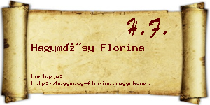 Hagymásy Florina névjegykártya